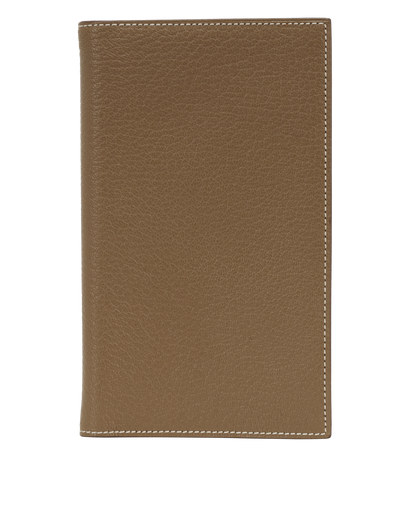 Hermes Vision II Simple Agenda Cover, &pound;220, Accessories, Taupe, Leather, Front view